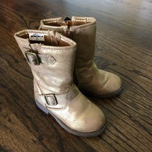 Carters boots metallic gold size 7